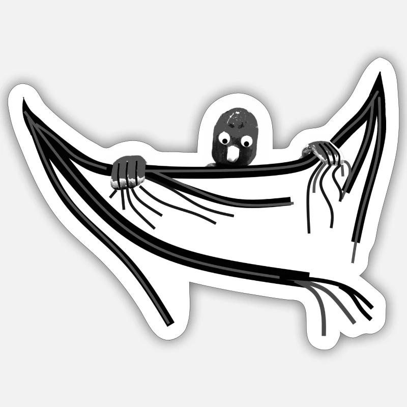 Looking Blick aus der Tasche Minimal Sticker Größe S (10 x 10 cm)