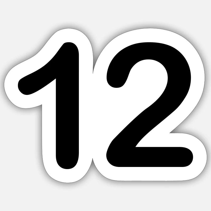 12 - Sticker size S (10 x 10 cm) - white matte