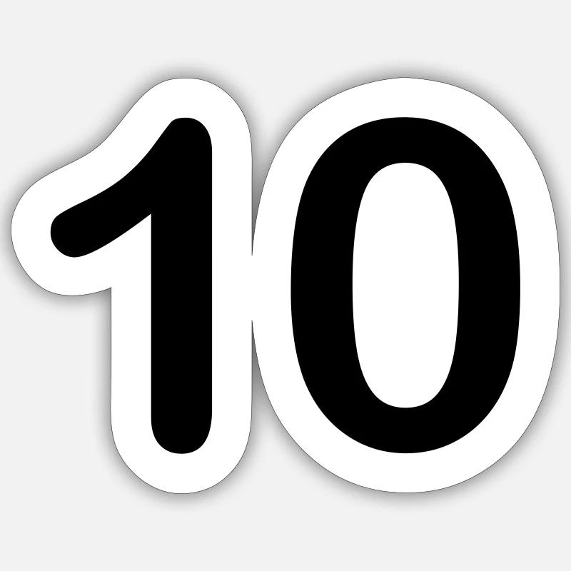 10 - Sticker taille S (10 x 10 cm) - blanc mat