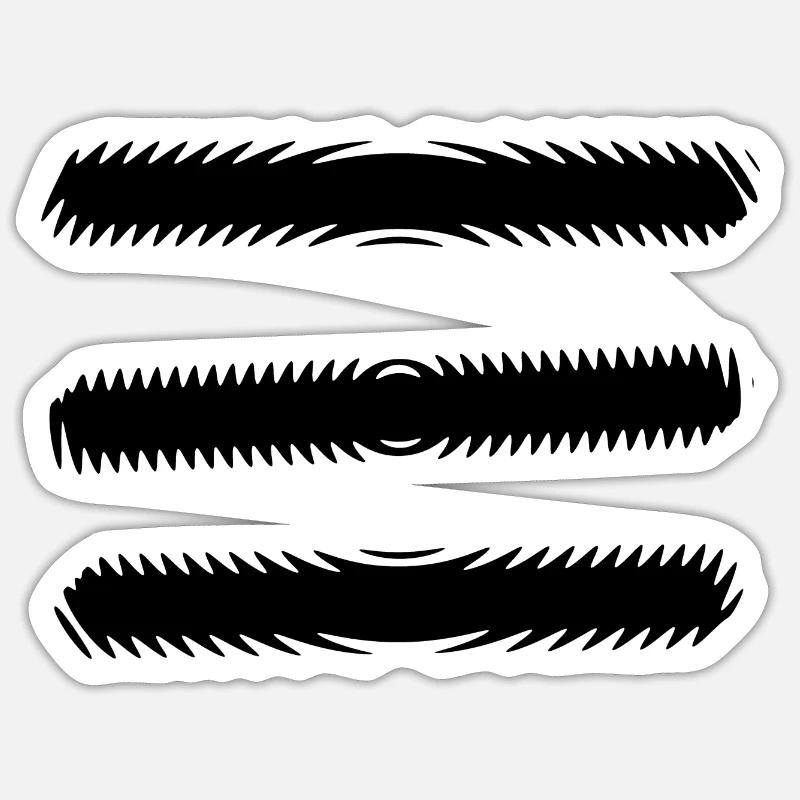 Lines | Wavy lines | | symbols Pattern - Sticker size S (10 x 10 cm) - white matte