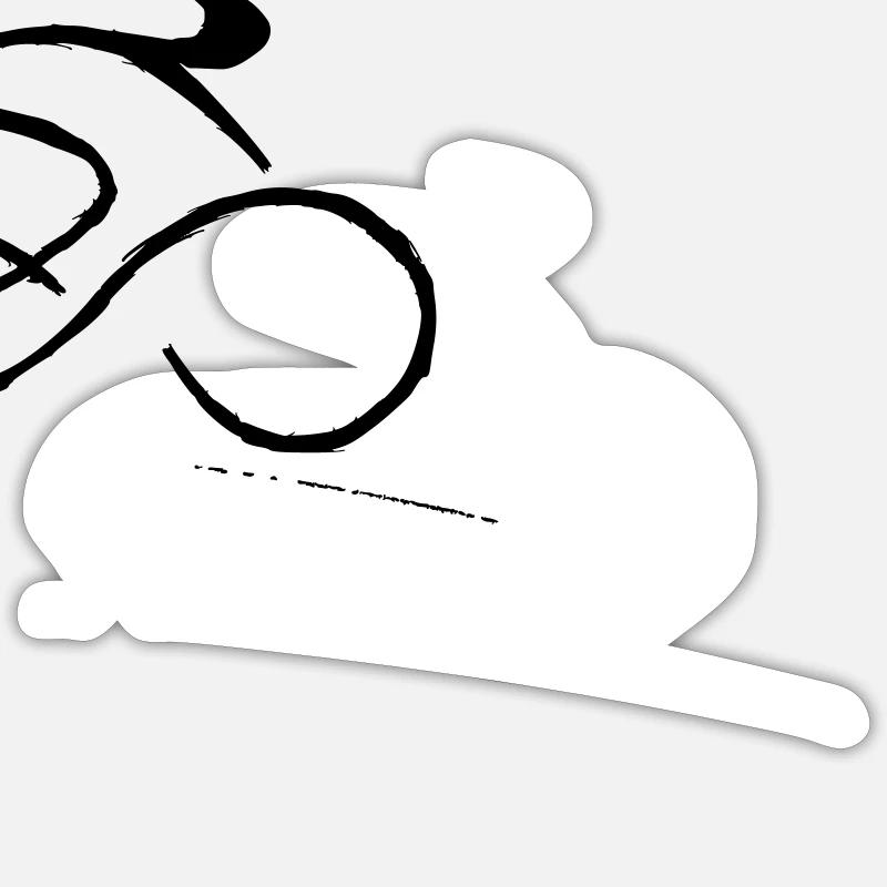 Cyclisme - Sticker taille S (10 x 10 cm) - blanc mat