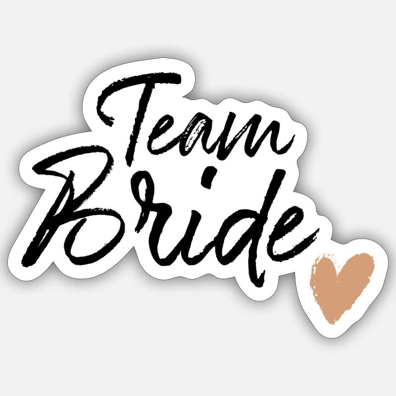 Équipe Bride - Sticker taille S (10 x 10 cm) - blanc mat