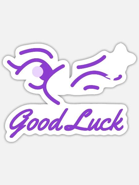 Good luck - Sticker Größe S (10 x 10 cm) - Mattweiß