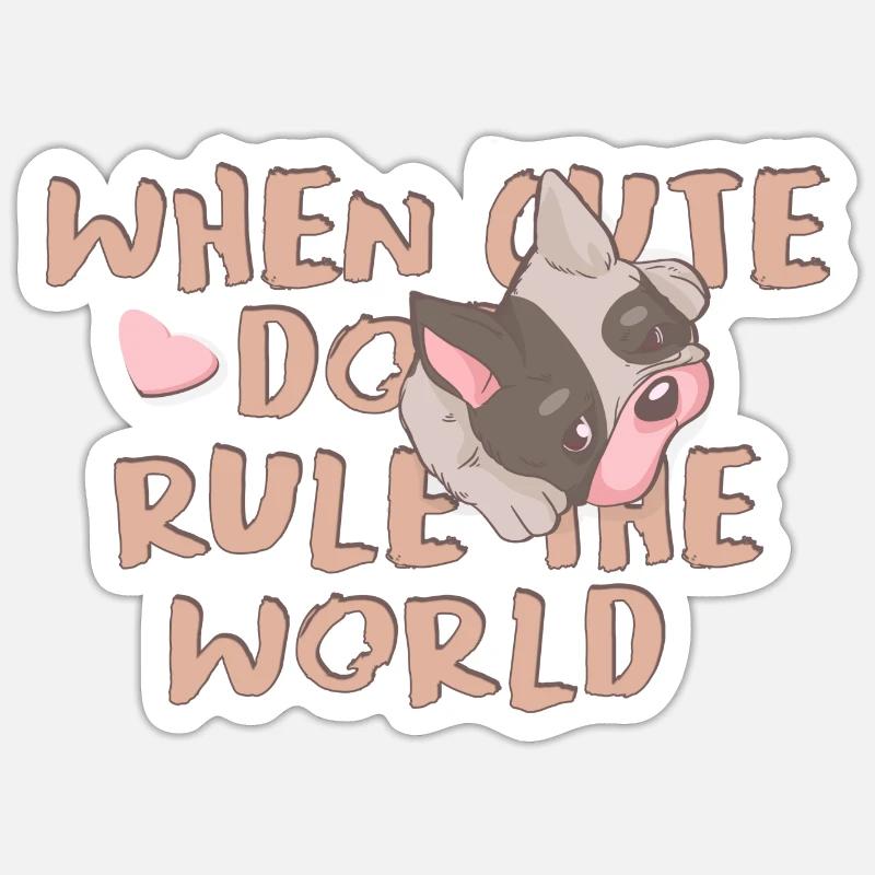 Doux dicton - Sticker taille S (10 x 10 cm) - blanc mat