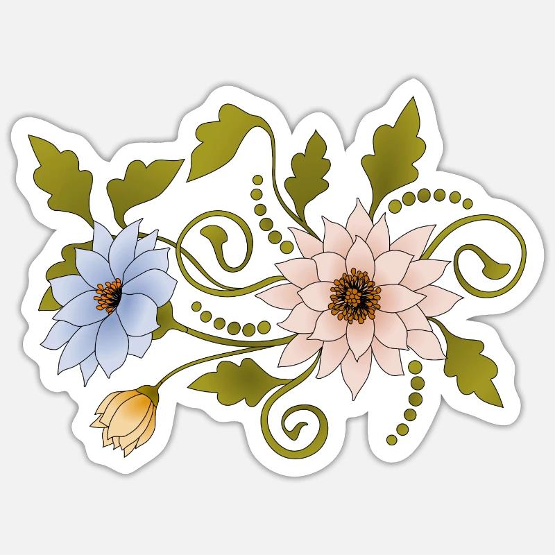 Fleur Sticker taille S (10 x 10 cm)