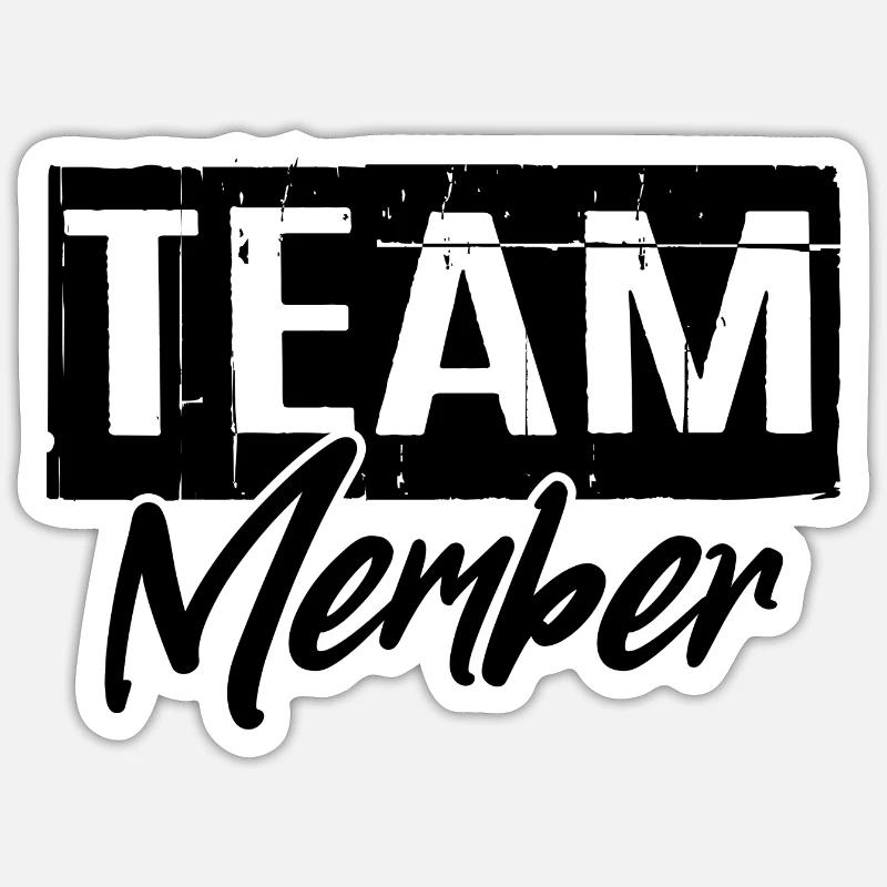 Membres de l’équipe - Sticker taille S (10 x 10 cm) - blanc mat