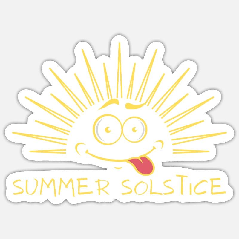 Summer Solstice - Sticker taille S (10 x 10 cm) - blanc mat