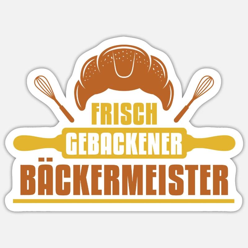 Bäcker Backen Konditor Sticker Größe S (10 x 10 cm)
