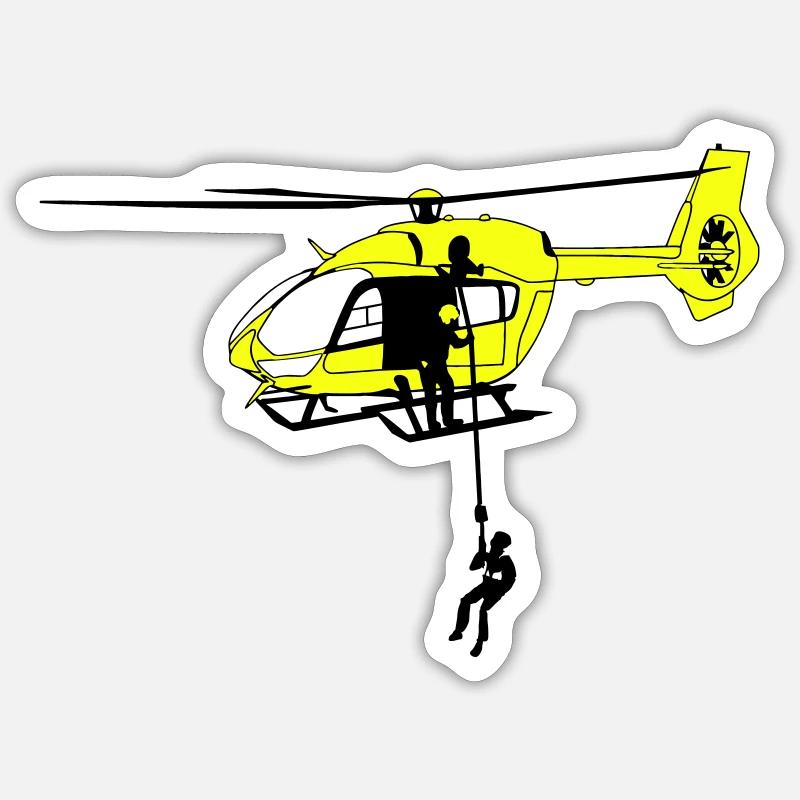 Hubschrauber Helikopter Helicopter Pilot Spotter - Sticker Größe S (10 x 10 cm) - Mattweiß