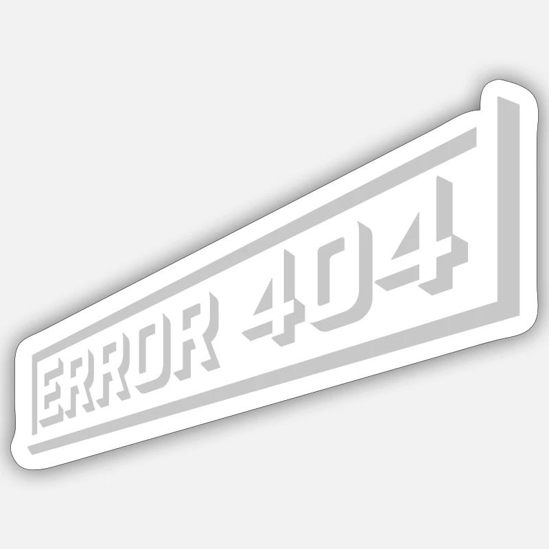 Netzwerk verloren Error 404 - Sticker Größe S (10 x 10 cm) - Mattweiß