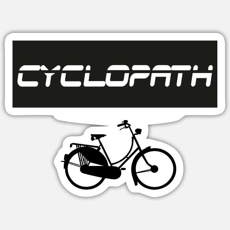 CYCLOPATH Geschenkidee - Sticker Größe S (10 x 10 cm) - Mattweiß