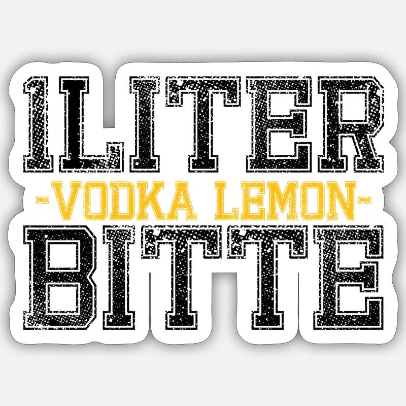 Mallorca Vodka Lemon Spruch Sticker Größe S (10 x 10 cm)