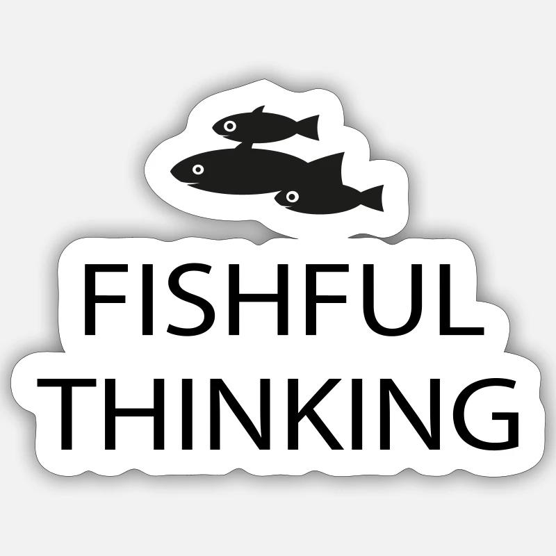 angling - Sticker size S (10 x 10 cm) - white matte