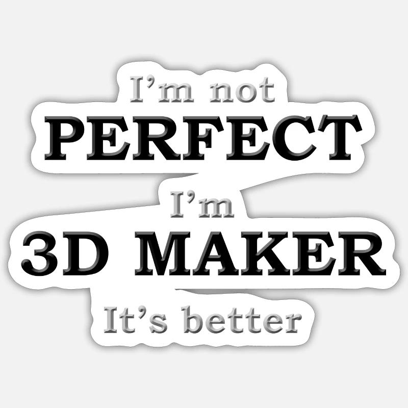 PERFECT 3D MAKER Sticker taille S (10 x 10 cm)
