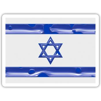 Israël - Sticker taille S (10 x 10 cm) - blanc mat - Devant