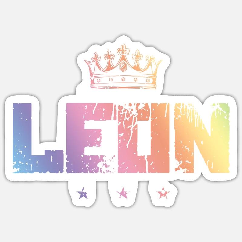 Leon - Sticker Größe S (10 x 10 cm) - Mattweiß