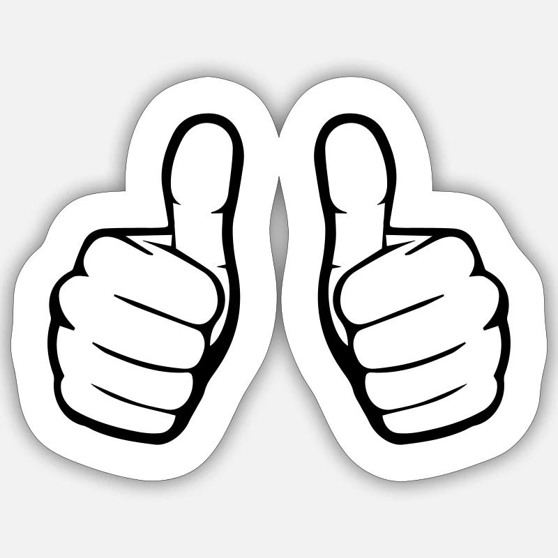 Like Hands - Sticker size S (10 x 10 cm) - white matte