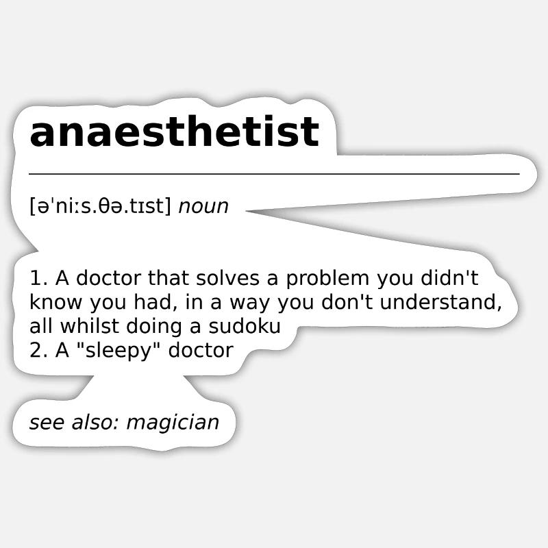 Anaesthetist - The problem solver Sticker size S (10 x 10 cm)