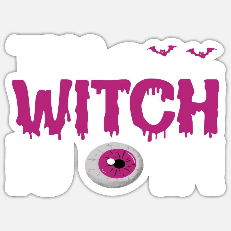 La sorcière est dans - Sticker taille S (10 x 10 cm) - blanc mat