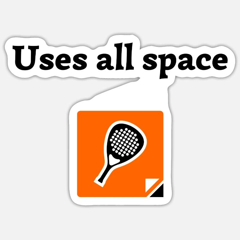 Uses all space - Sticker taille S (10 x 10 cm) - blanc mat