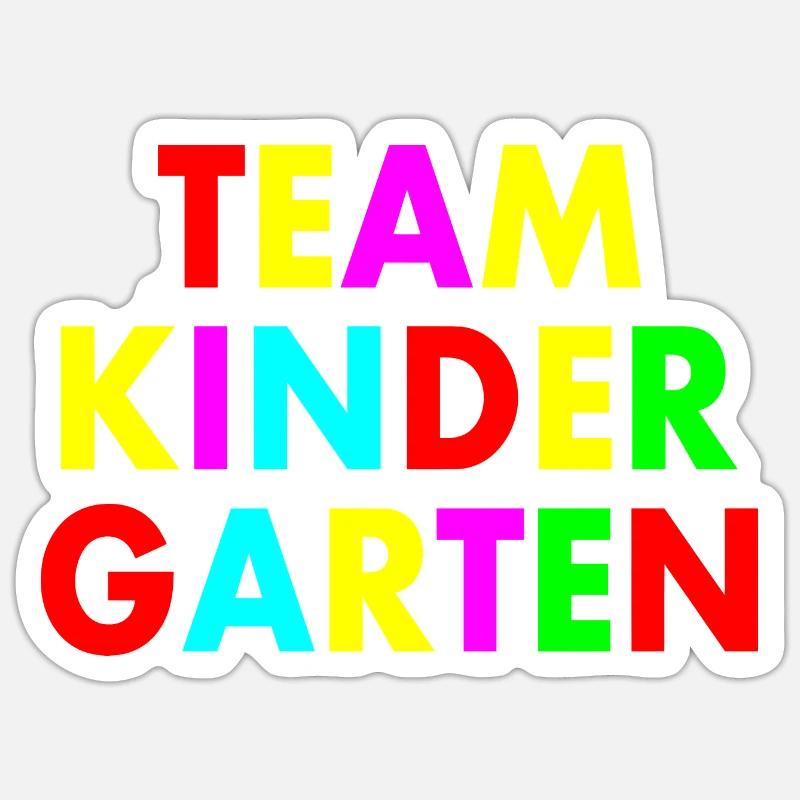 Team kindergarten - Sticker size S (10 x 10 cm) - white matte