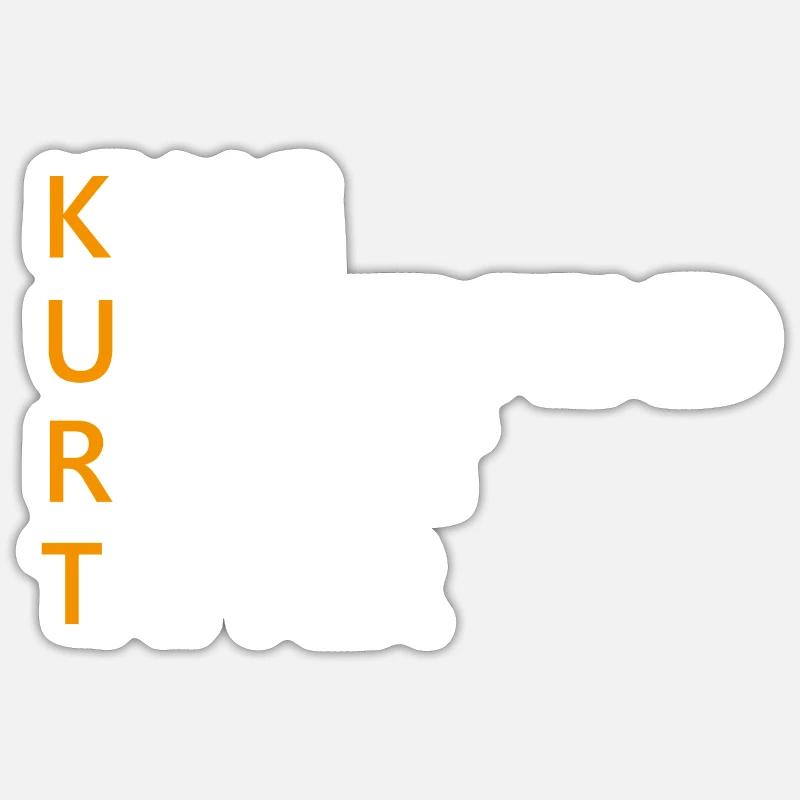 Kurt Name Geschenk - Sticker Größe S (10 x 10 cm) - Mattweiß