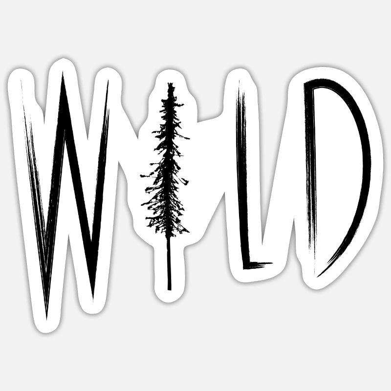 Wild Text - Sticker size S (10 x 10 cm) - white matte