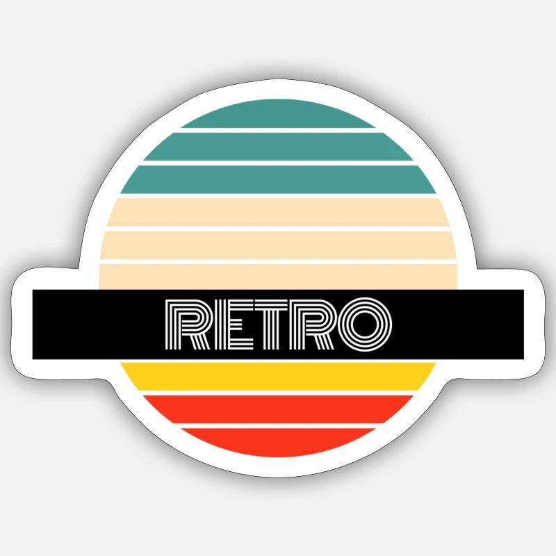 Retro Sticker Größe S (10 x 10 cm)