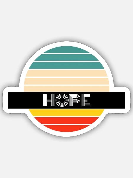 Hope - Sticker Größe S (10 x 10 cm) - Mattweiß