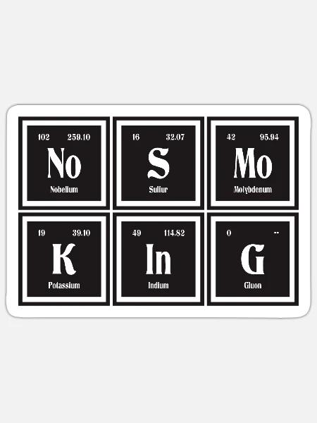 Rauchverbot | Periodensystem der Elemente - Sticker Größe S (10 x 10 cm) - Mattweiß