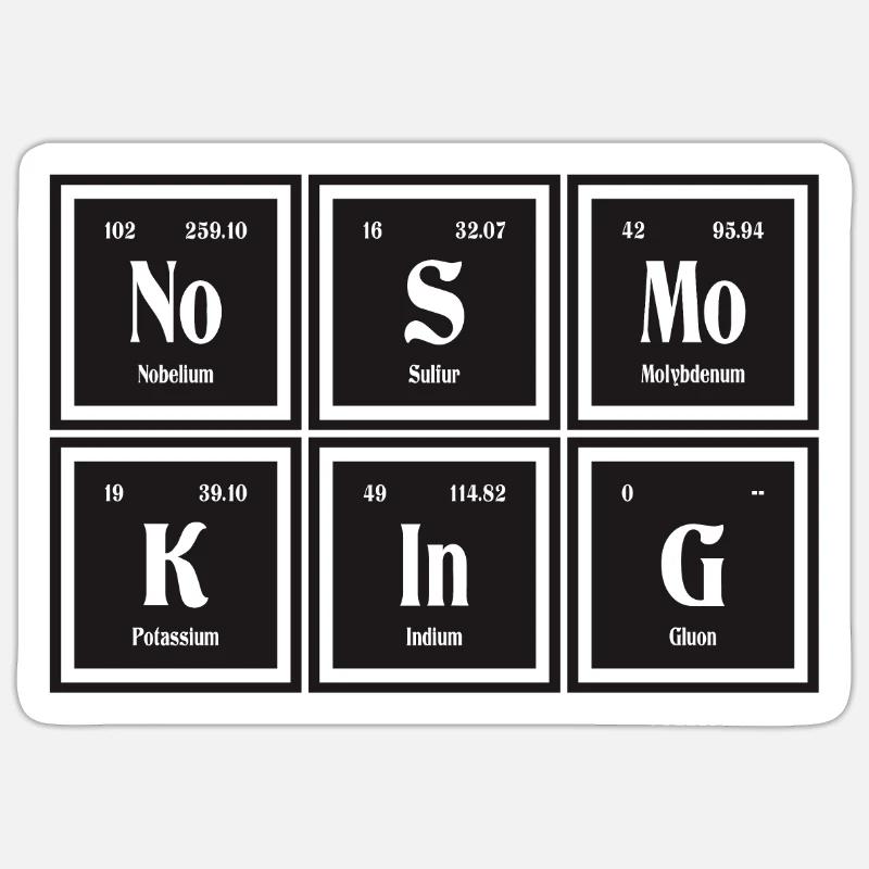 Rauchverbot | Periodensystem der Elemente Sticker Größe S (10 x 10 cm)