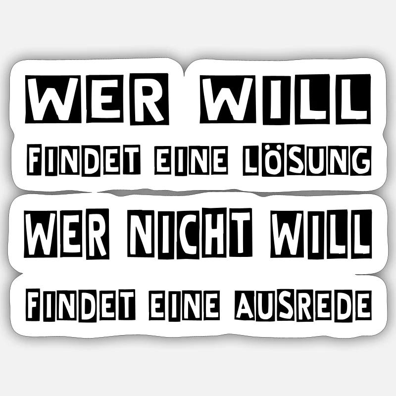 who wants will find a solution Sticker size S (10 x 10 cm)