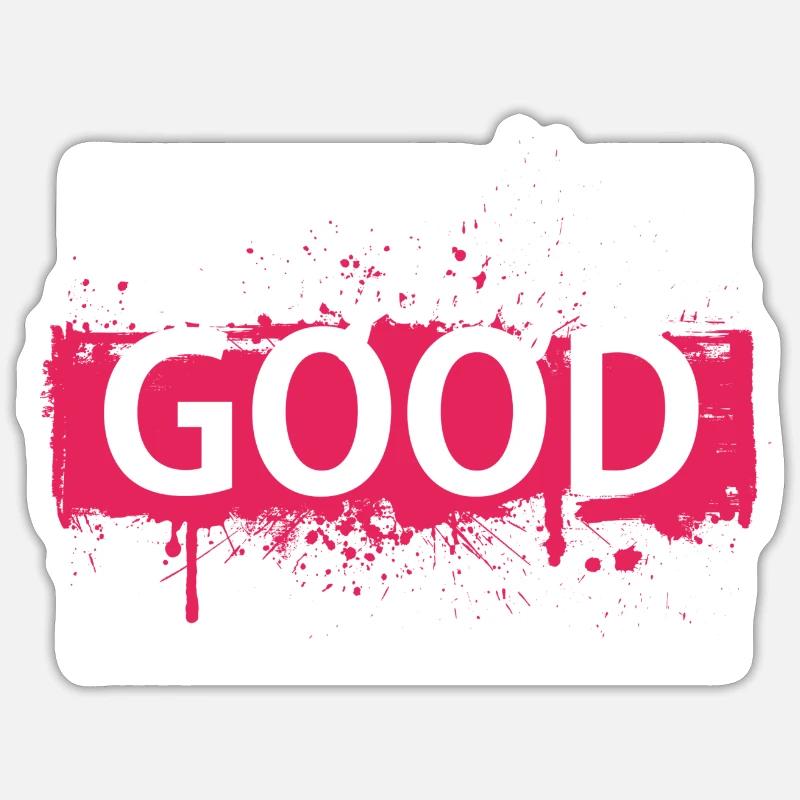 everything is good - Sticker size S (10 x 10 cm) - white matte