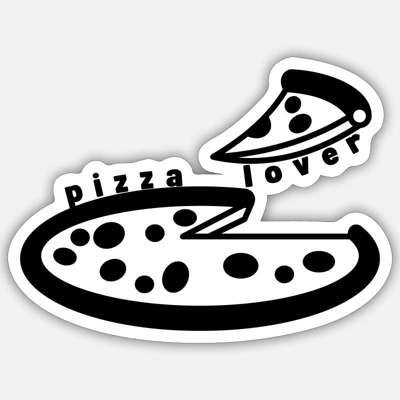Pizza lover - Sticker size S (10 x 10 cm) - white matte