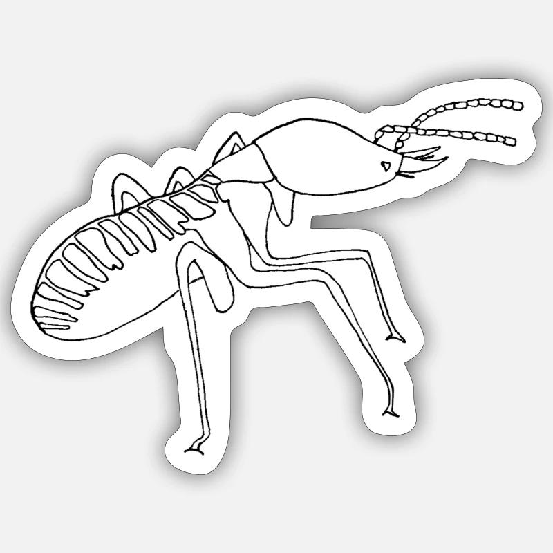 Termitensoldat - Sticker Größe S (10 x 10 cm) - Mattweiß