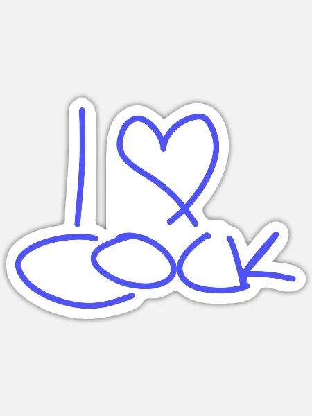 I LOVE YOU - Sticker Größe S (10 x 10 cm) - Mattweiß