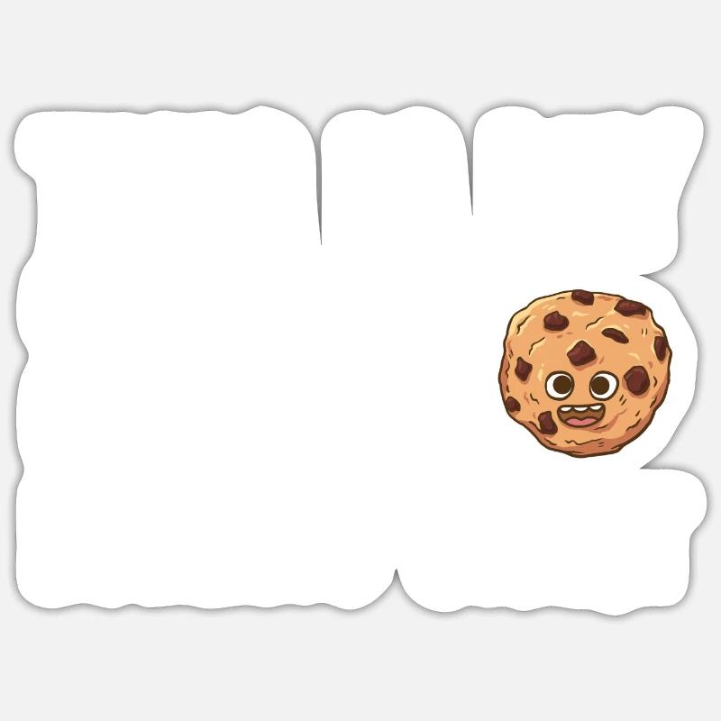 Cuisson au chocolat Biscuit de Noël Cuisson Biscuit - Sticker taille S (10 x 10 cm) - blanc mat