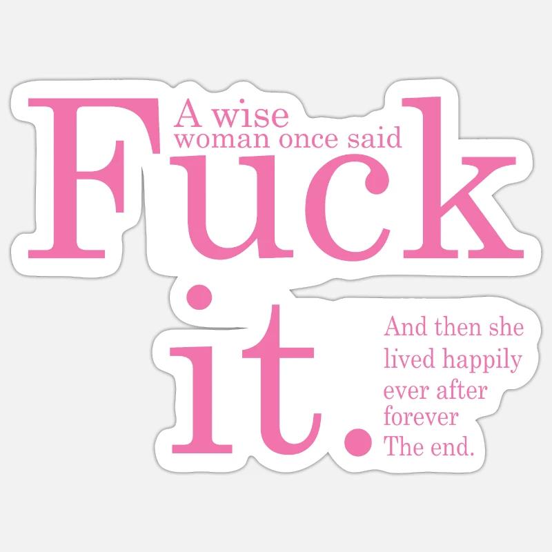 Baisez-le en rose - Sticker taille S (10 x 10 cm) - blanc mat