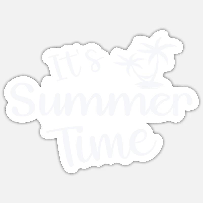 It's Summer Time - Sticker size S (10 x 10 cm) - white matte