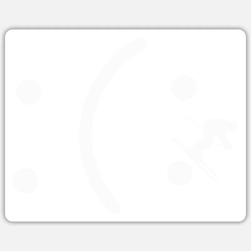 sourire de ski - Sticker taille S (10 x 10 cm) - blanc mat