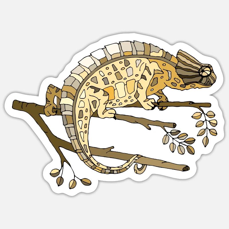 Chameleon - Sticker size S (10 x 10 cm) - white matte