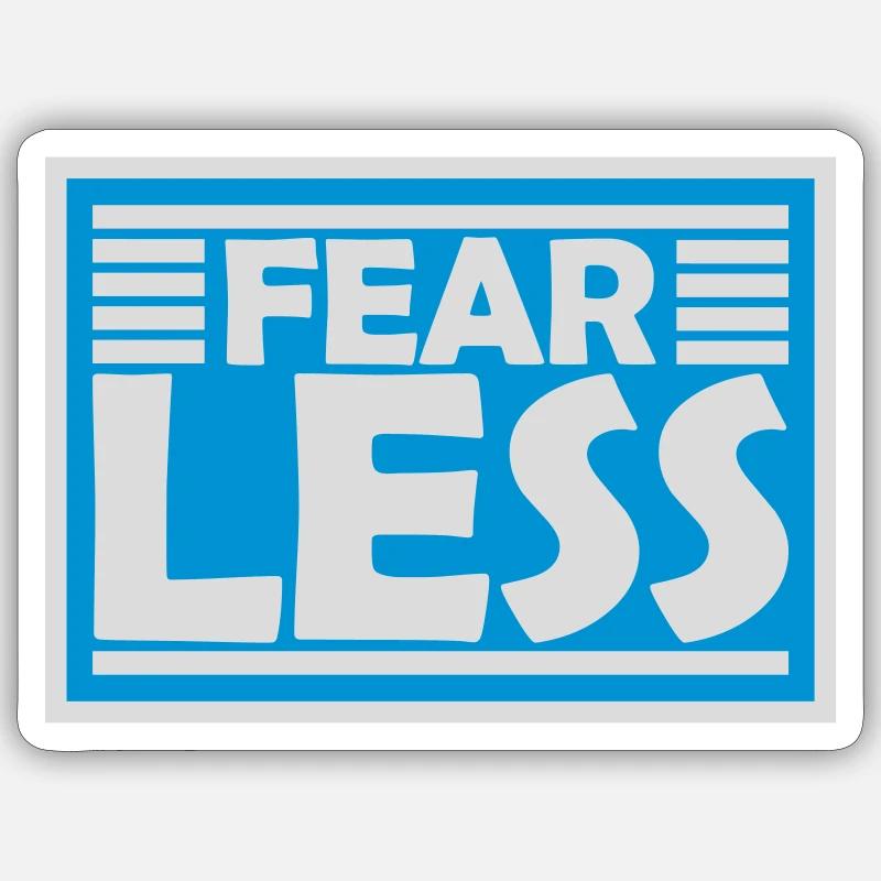 fearless Text Zitat Design Sticker Größe S (10 x 10 cm)