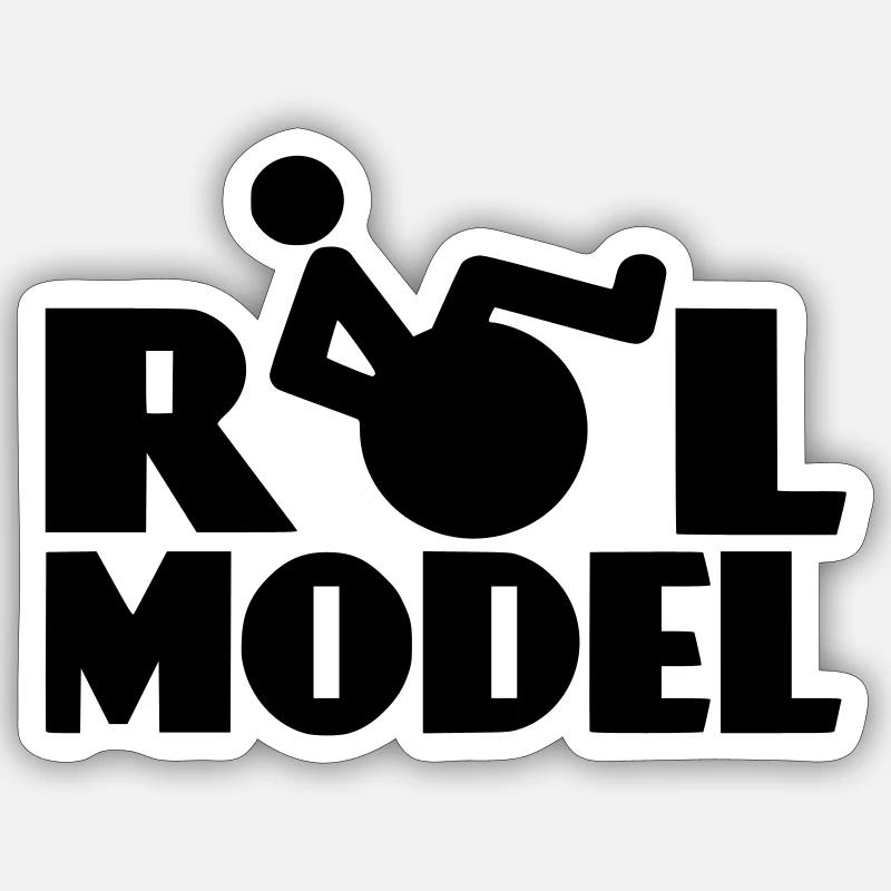 Jeder Rollstuhlfahrer ist ein Vorbild * Sticker Größe S (10 x 10 cm)