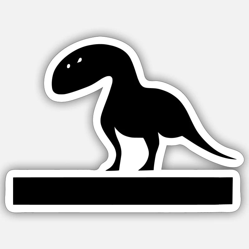 Goofy dino - Sticker size S (10 x 10 cm) - white matte