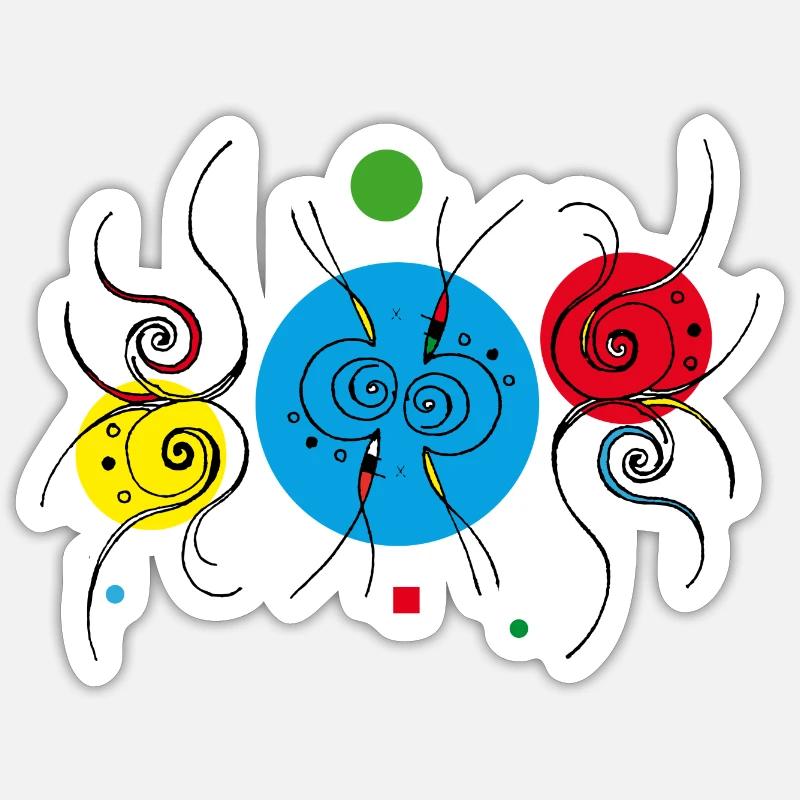Astral dance - Sticker size S (10 x 10 cm) - white matte