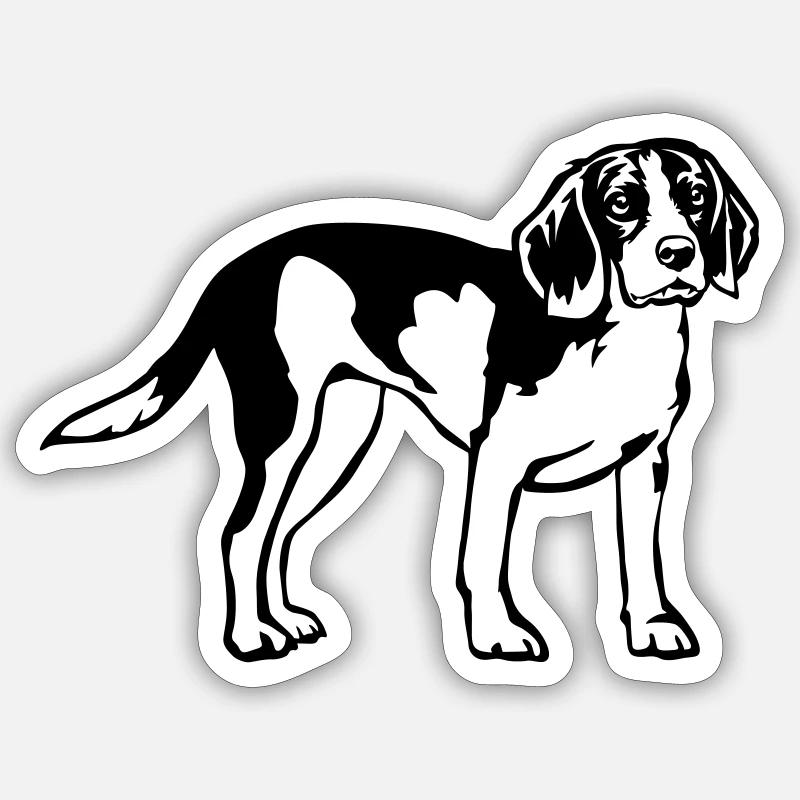 Beagle - Sticker size S (10 x 10 cm) - white matte