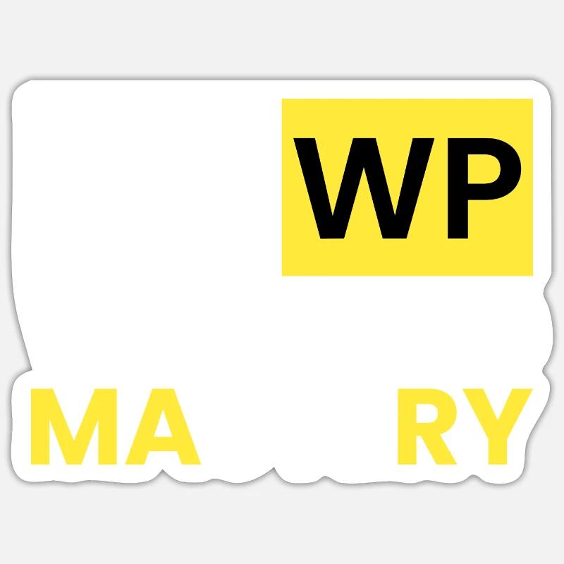 gg WP, false championship... - Sticker size S (10 x 10 cm) - white matte