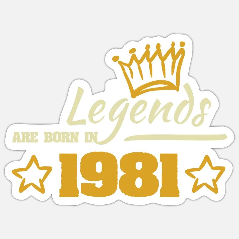 1981 - Sticker size S (10 x 10 cm) - white matte