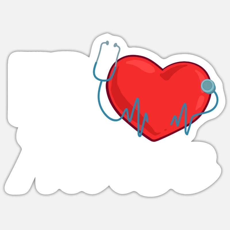 Infirmière d’urgence Premiers soins - Sticker taille S (10 x 10 cm) - blanc mat