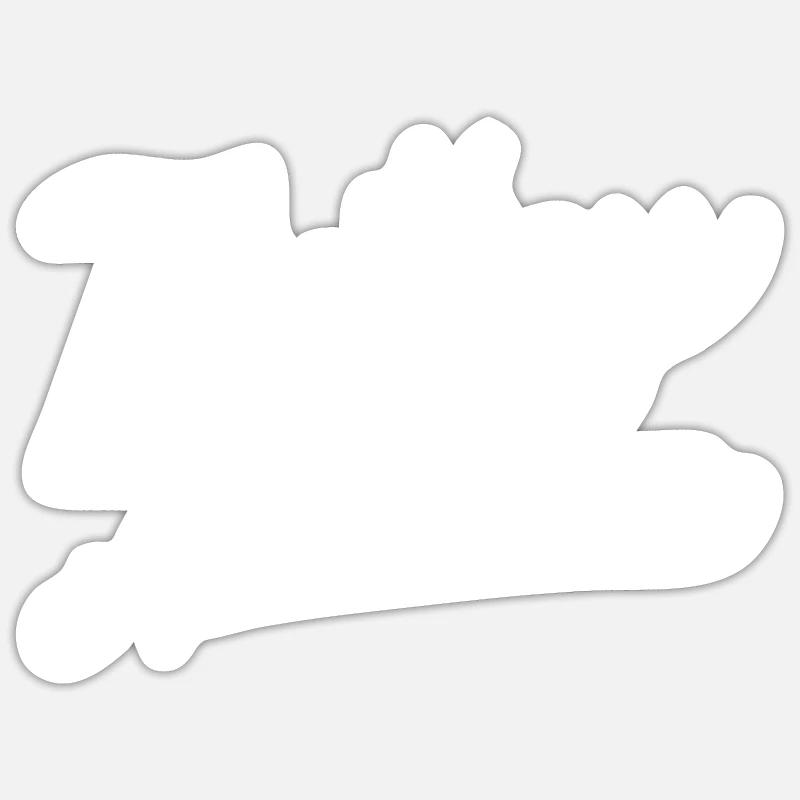 Tortue géniale - Sticker taille S (10 x 10 cm) - blanc mat